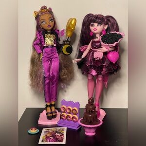 Monster High G3 Monster Ball Doll Lot Draculaura and Clawdeen